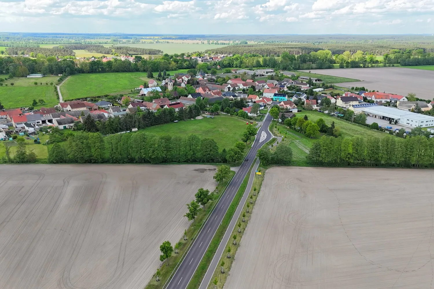 Grüningen aus der Vogelperspektive