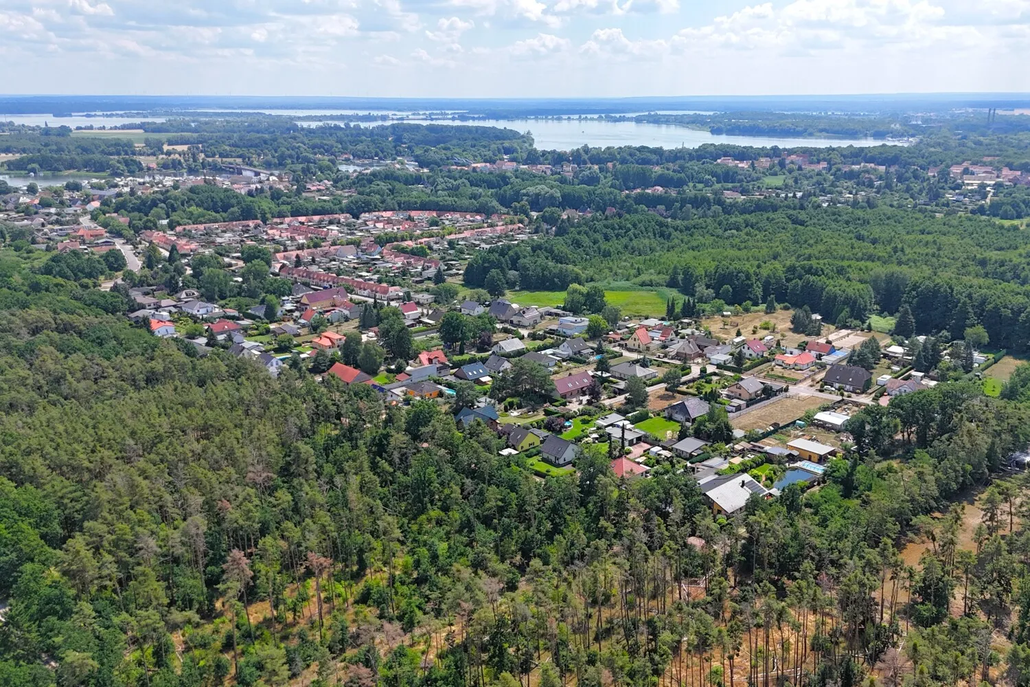 Ortsteil Plaue aus der Vogelperspektive