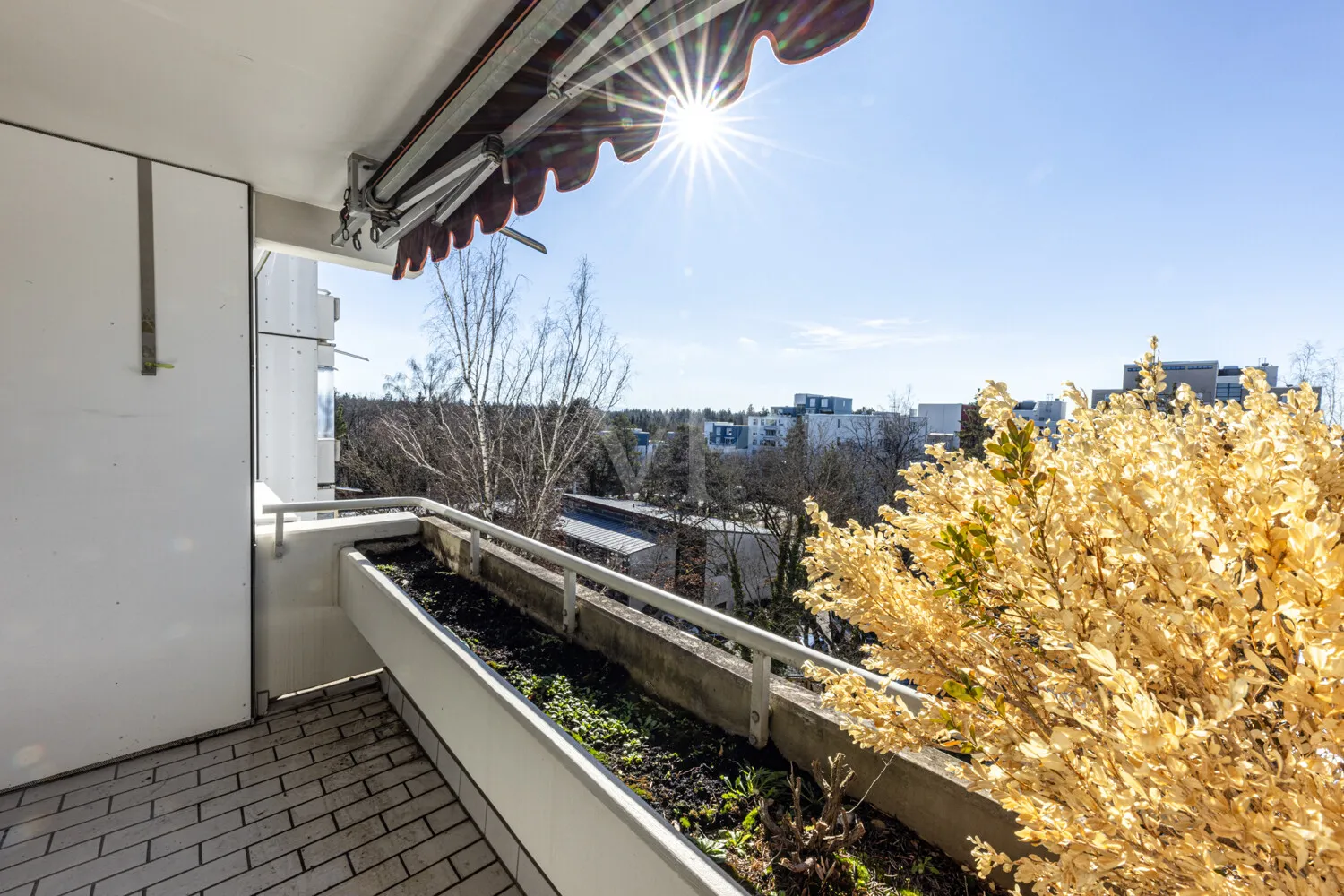 Blick vom Balkon