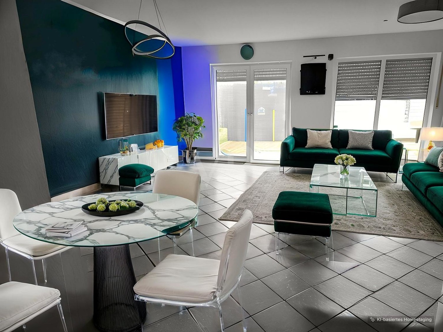 Wohnzimmer (KI möbeliert)