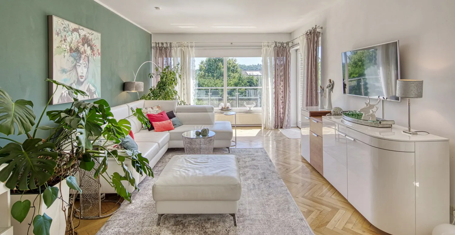 Blick zum Wohnbereich