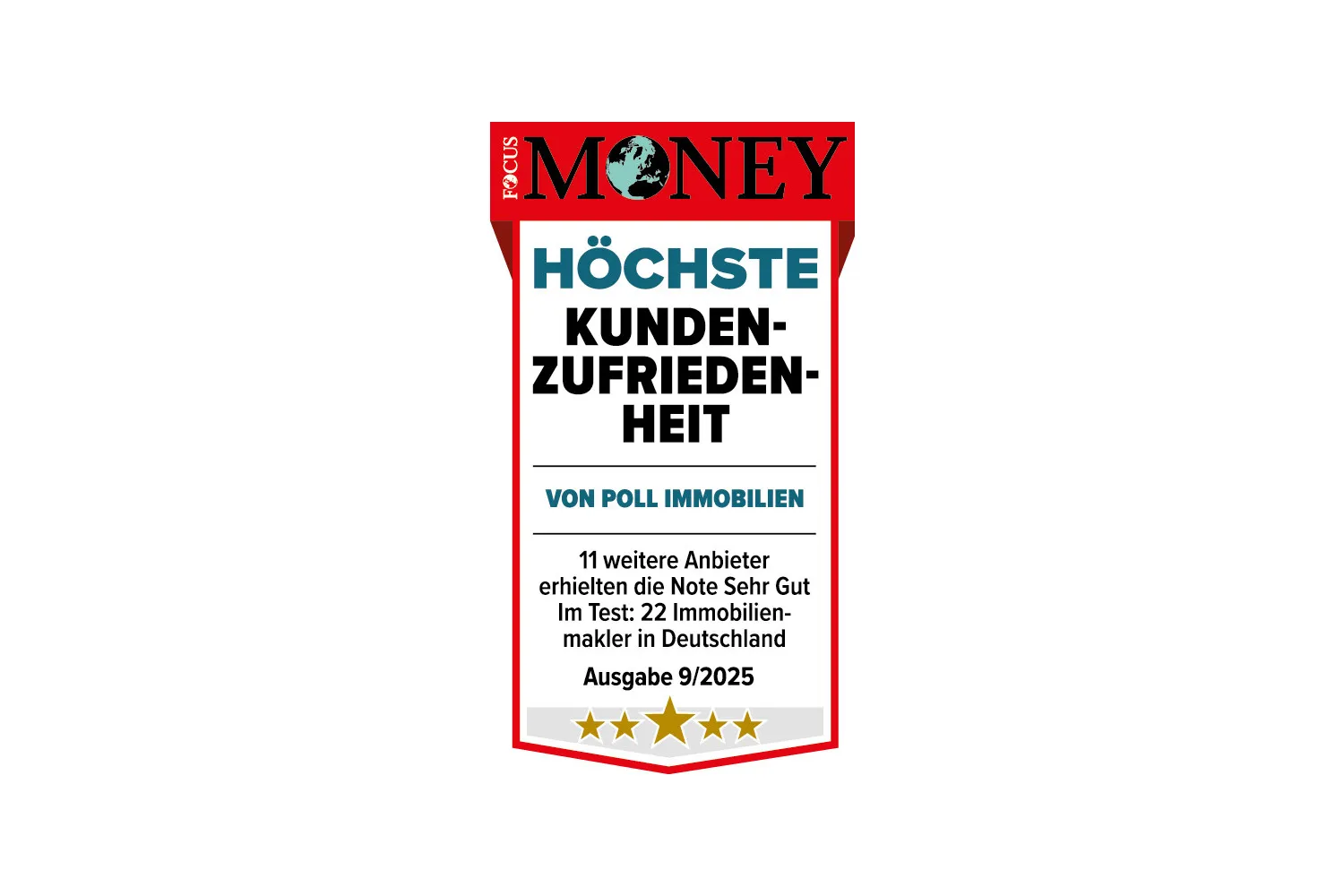 Focus Money "Höchste Kundenzufriedenheit"