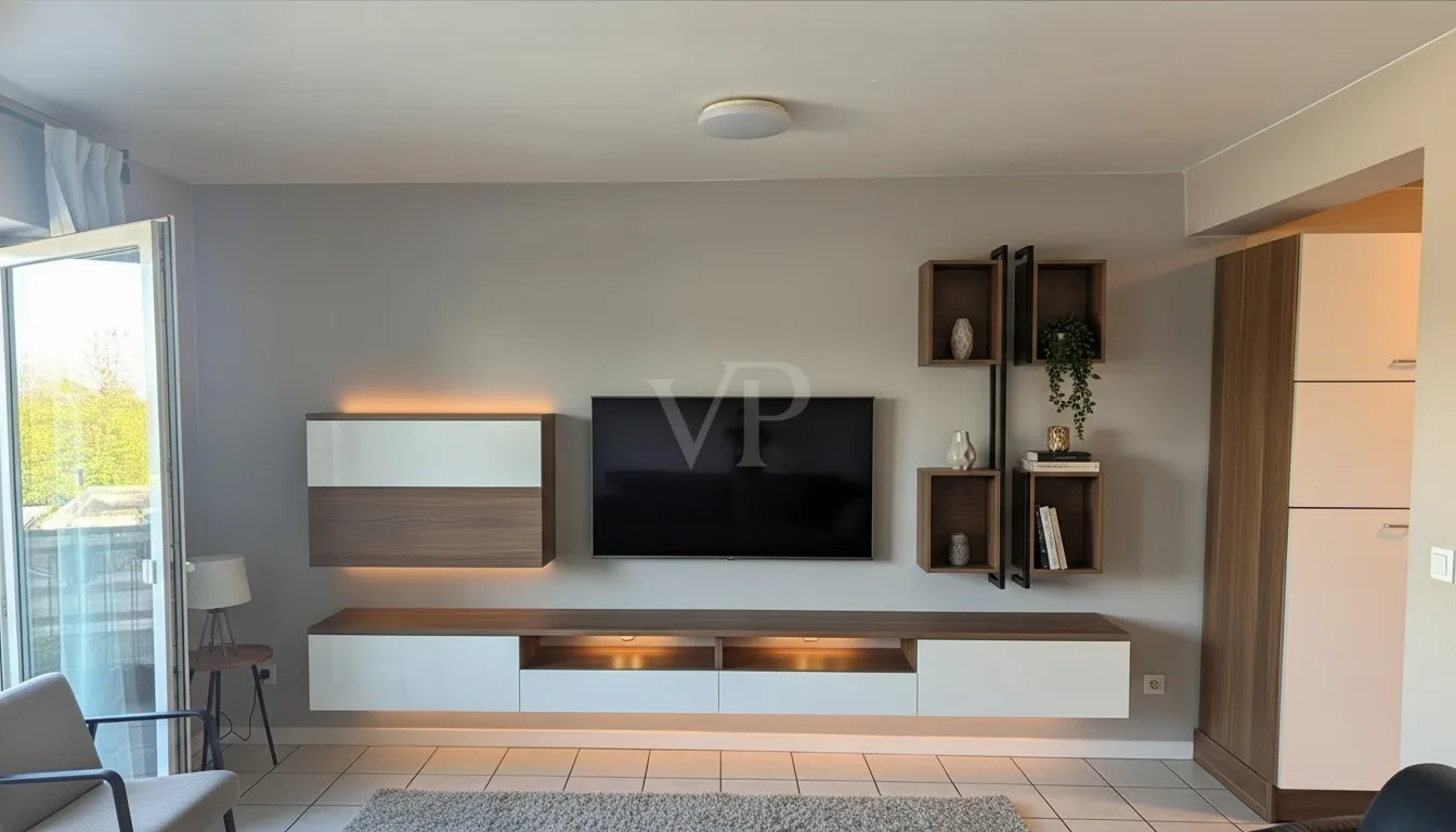 Wohnzimmer (KI eingerichtet)
