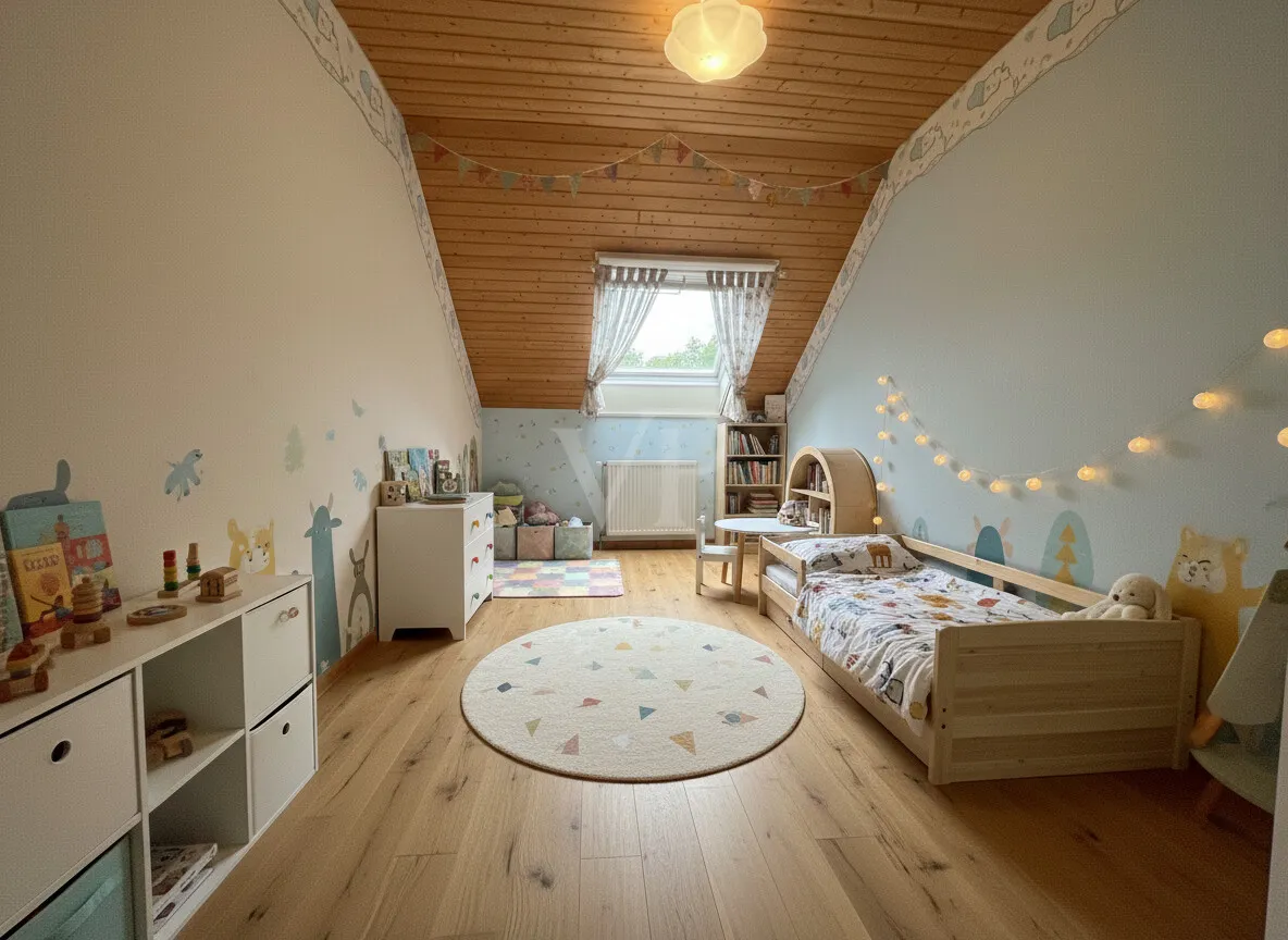 Kinderzimmer (Möbel KI generiert)