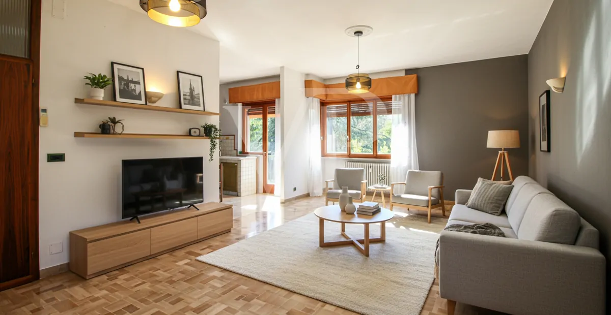 Geräumige und helle Drei-Zimmer-Wohnung mit privatem Garten