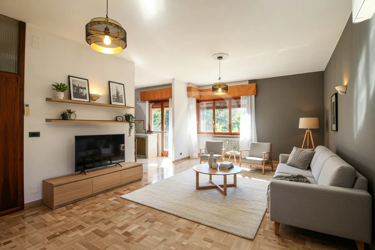 Geräumige und helle Drei-Zimmer-Wohnung mit privatem Garten