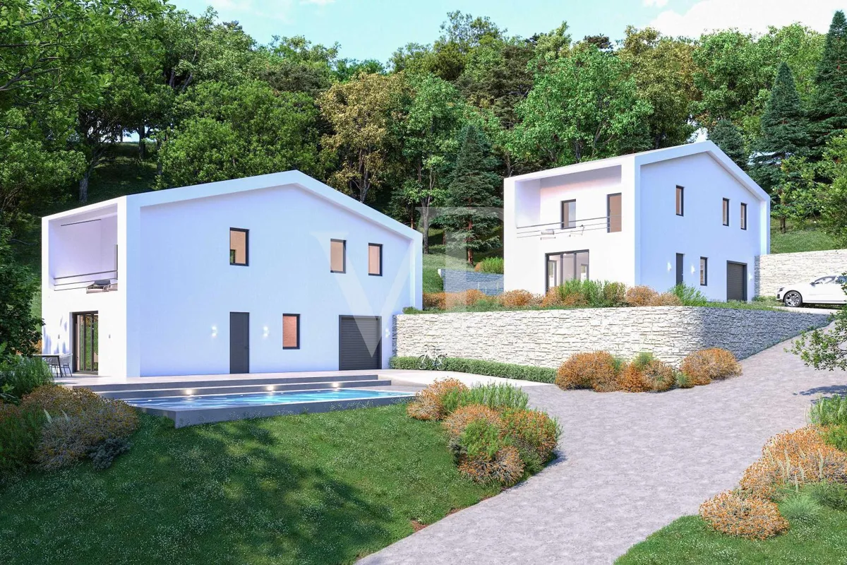 Baugrundstück mit genehmigtem Projekt für 2 freistehende Villen