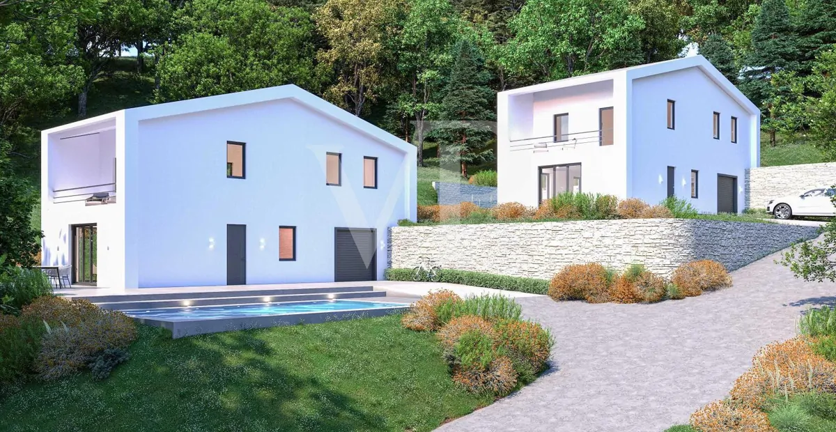 Baugrundstück mit genehmigtem Projekt für 2 freistehende Villen