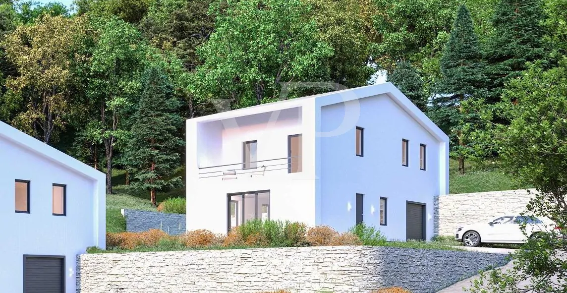 Baugrundstück mit genehmigtem Projekt für 2 freistehende Villen