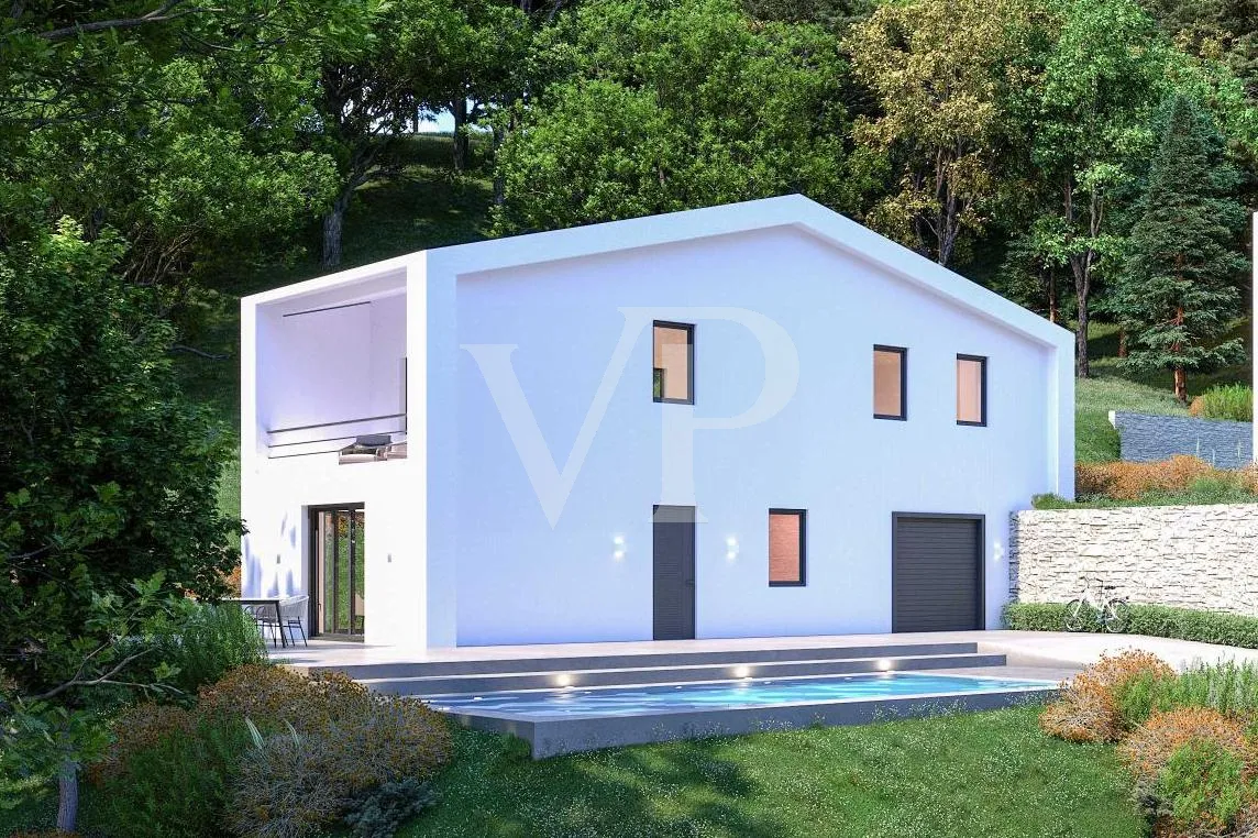 Neue freistehende Villa mit Panoramablick