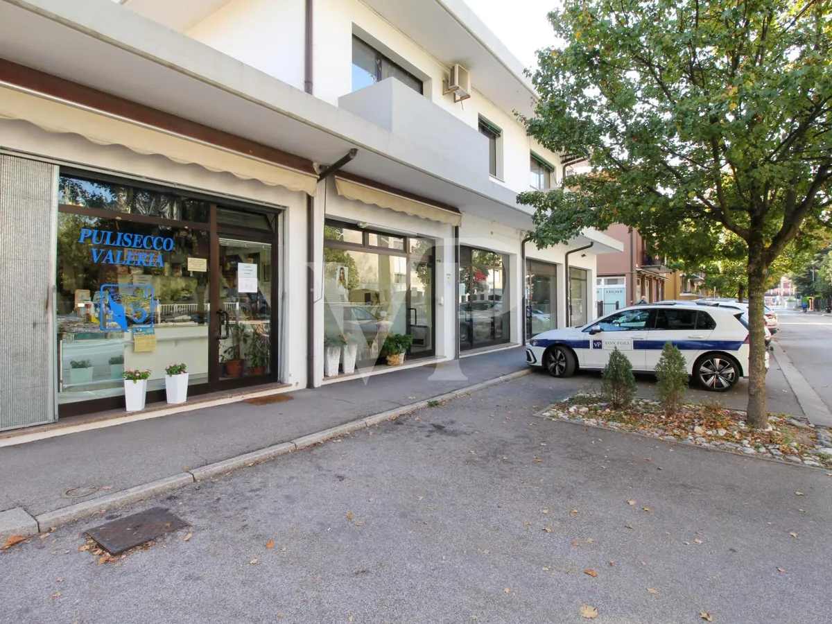 Das gesamte Gebäude mit 4 Gewerbeeinheiten im Erdgeschoss und 2 Büros im ersten Stock