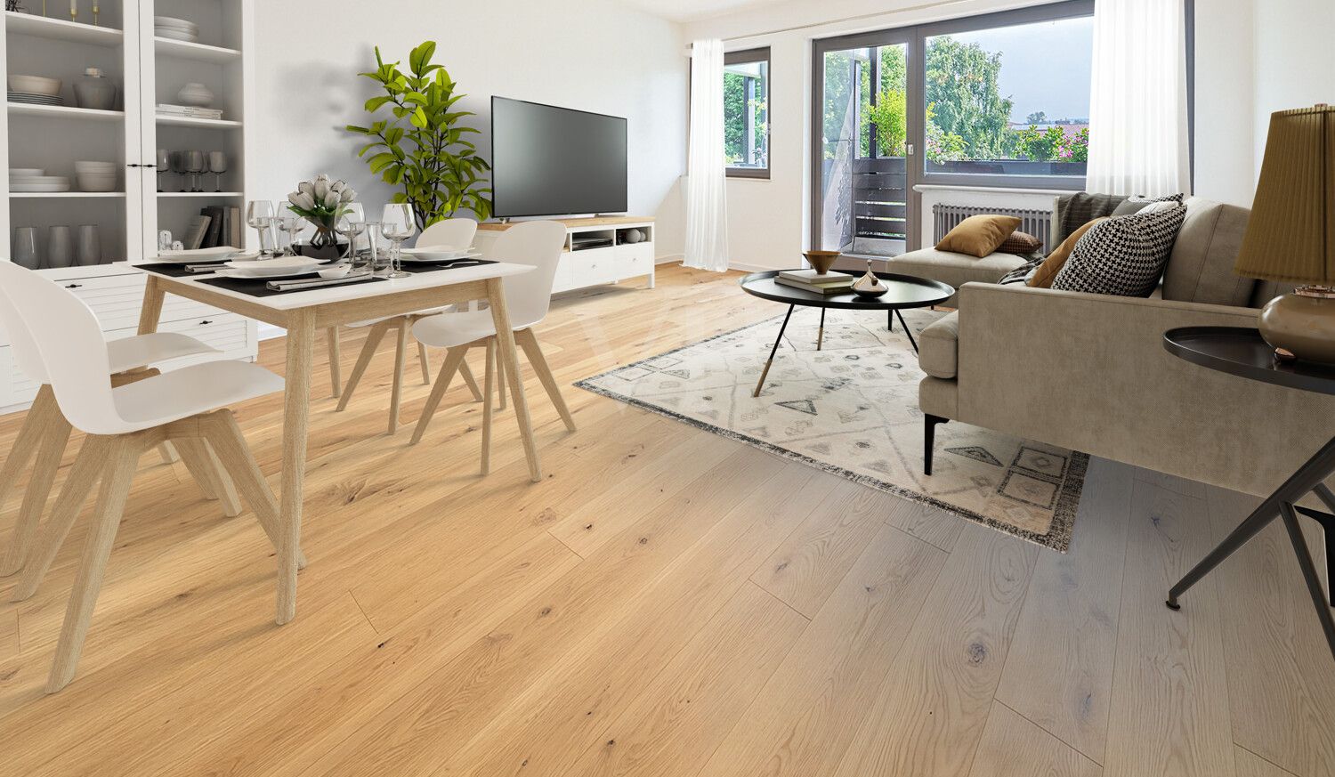 ETW Wohnzimmer möbliert