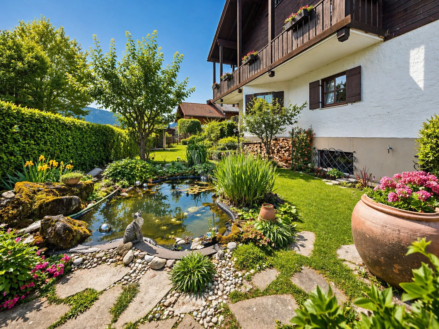 Garten mit Teich