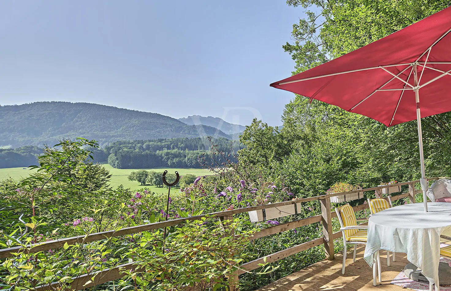 Blick auf die Chiemgauer Alpen
