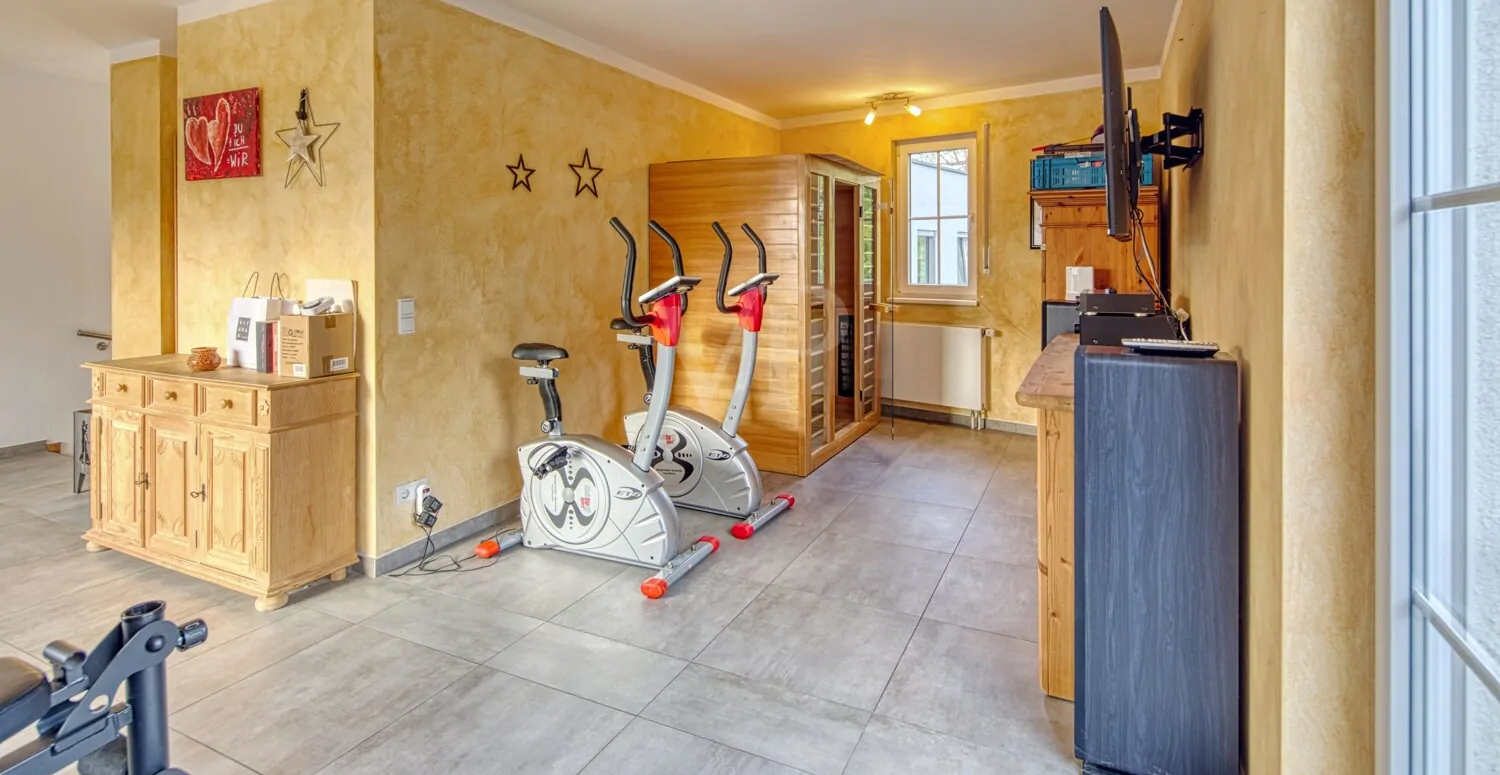 Sauna im Obergeschoss