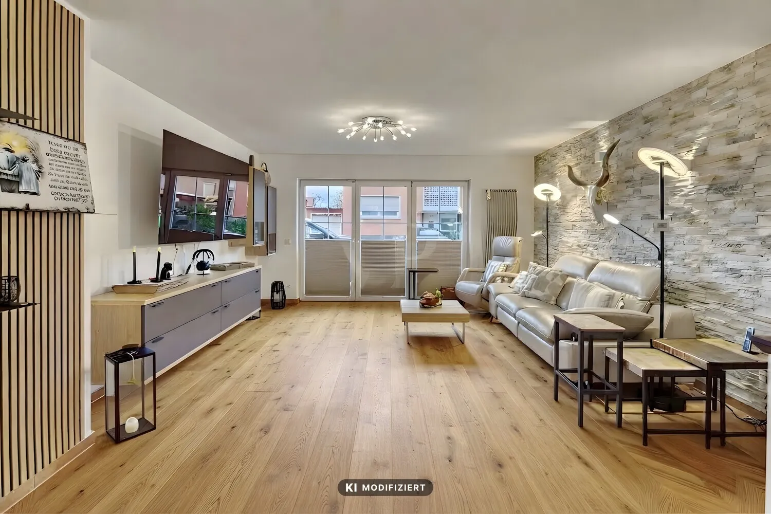 Wohnzimmer mit alternativem Boden