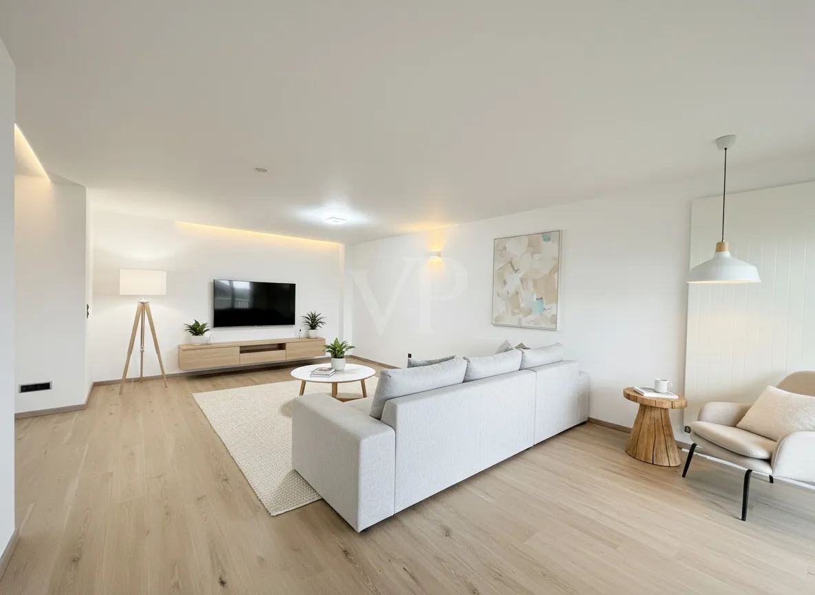 Einrichtungsbeispiel Wohnzimmer (KI-generiert)