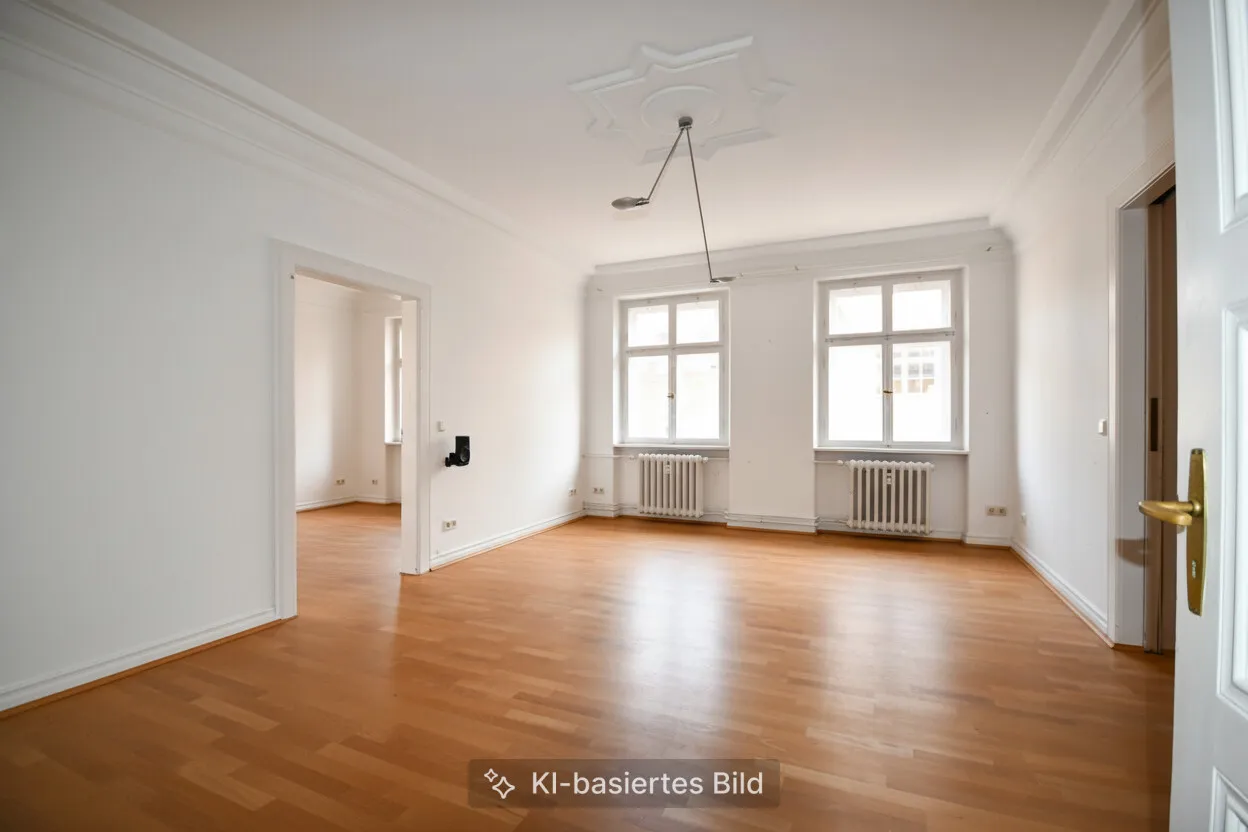 Wohnzimmer KI leer
