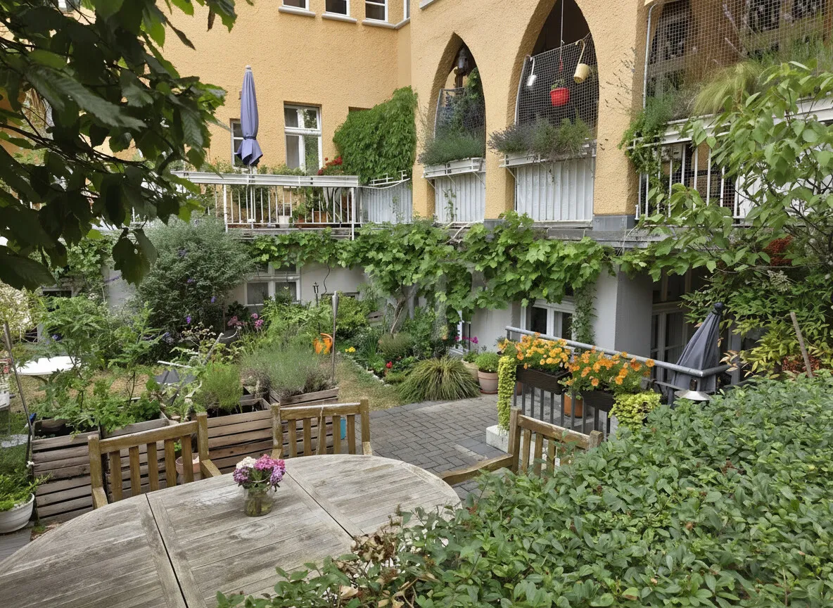 Terrasse im Sommer