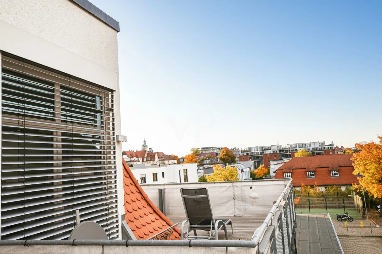 Blick vom Balkon