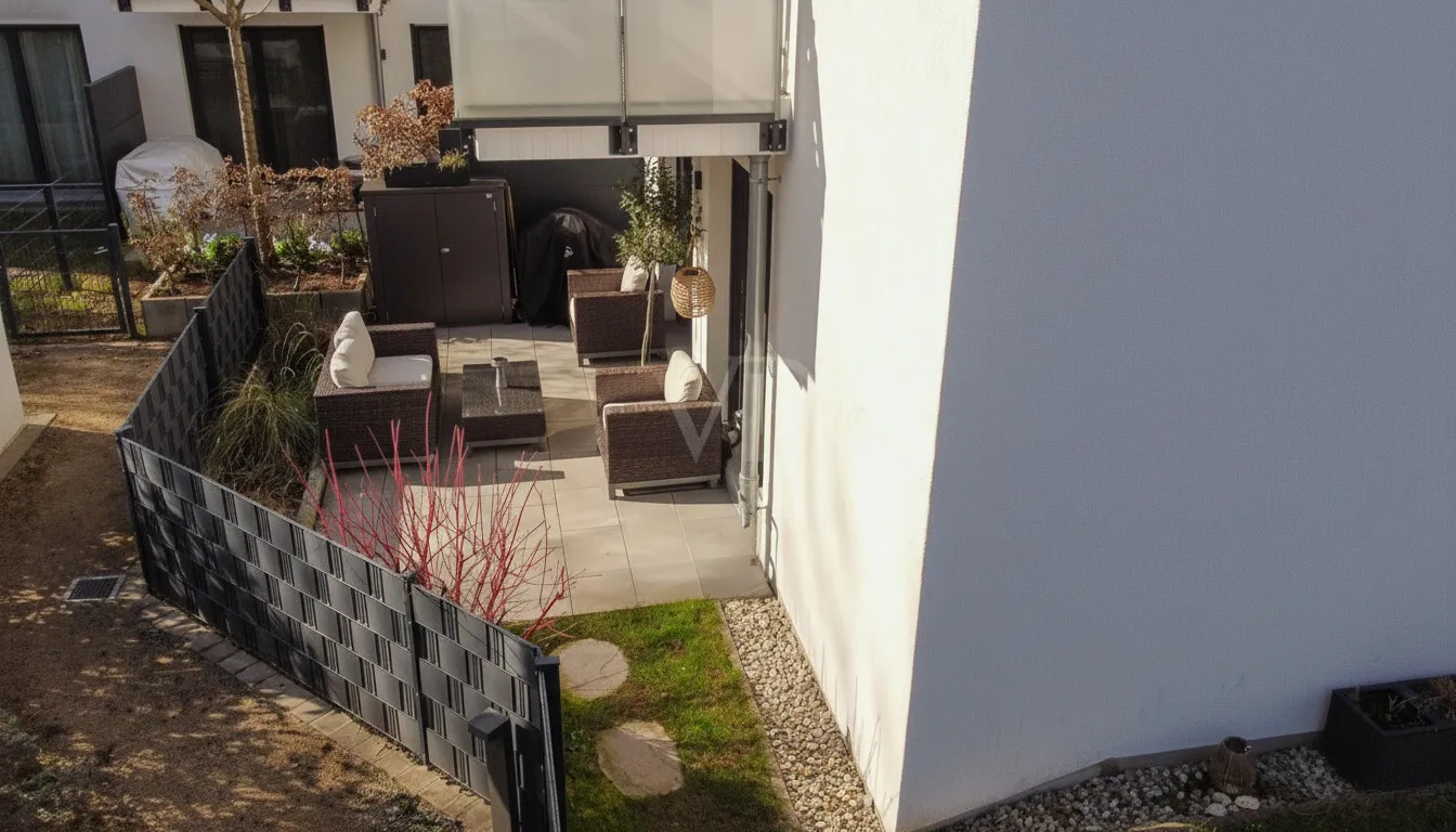 Terrassenansicht von oben