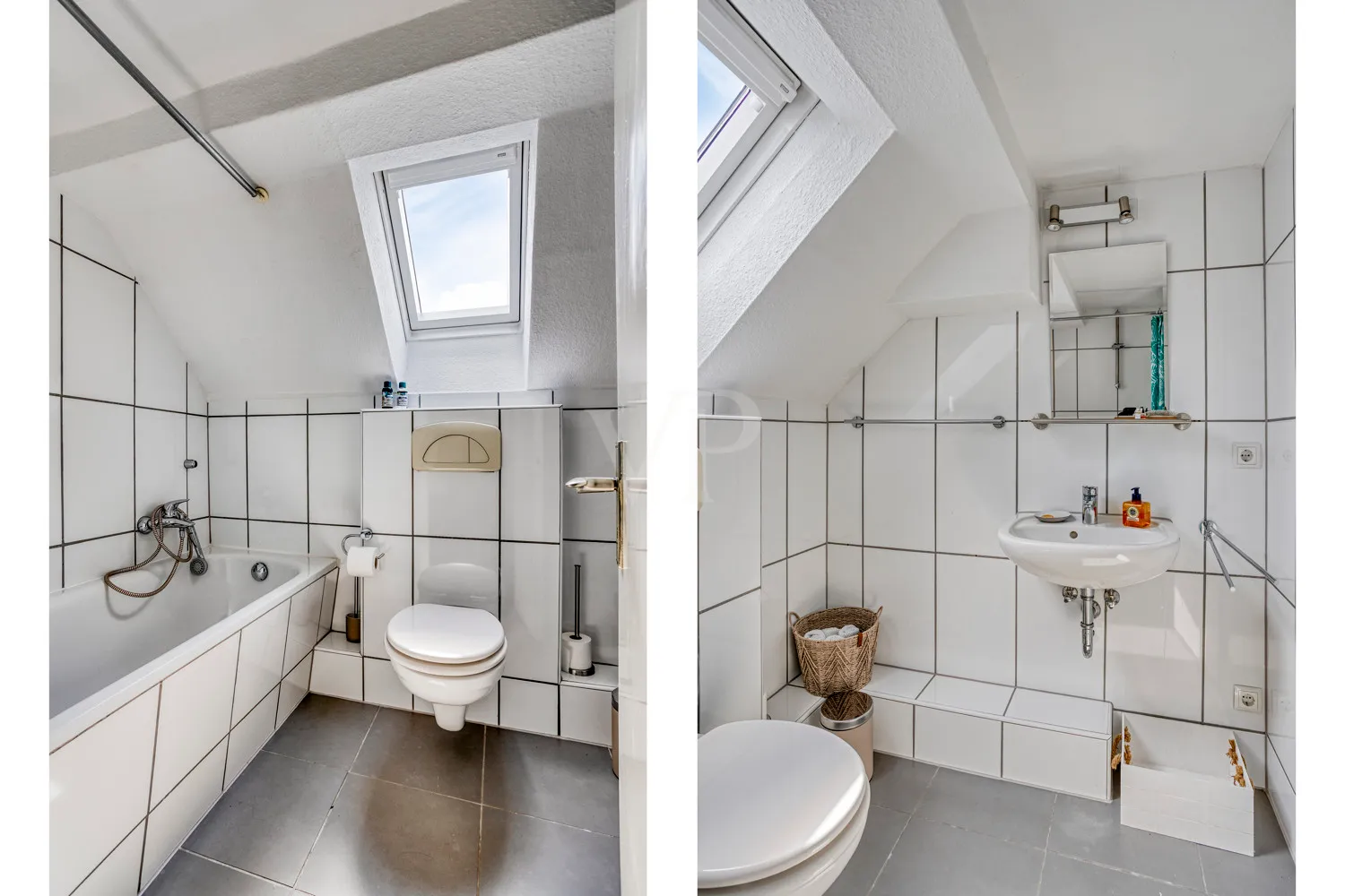 Badezimmer im Dachgeschoss