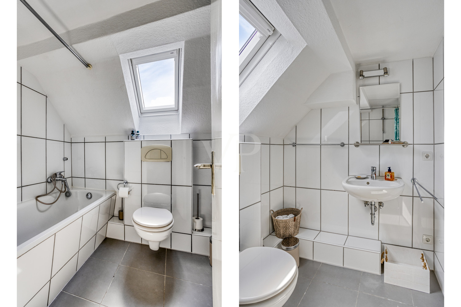 Badezimmer im Dachgeschoss
