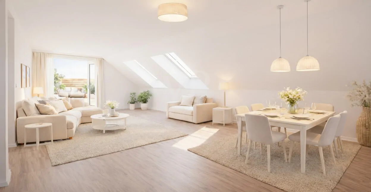 Einrichtungsbeispiel / Wohn- & Essbereich