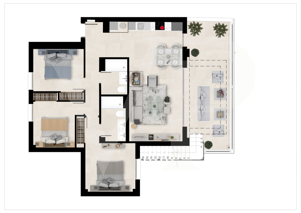 Plan2_The Crest_apartments_La Quinta_Benahavis_TIPOA'_PENTHOUSE