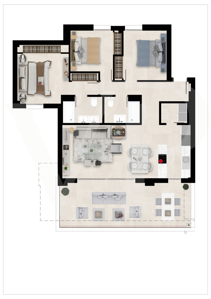 Plan_4_Harmony_apartments_3_beds_First_floor
