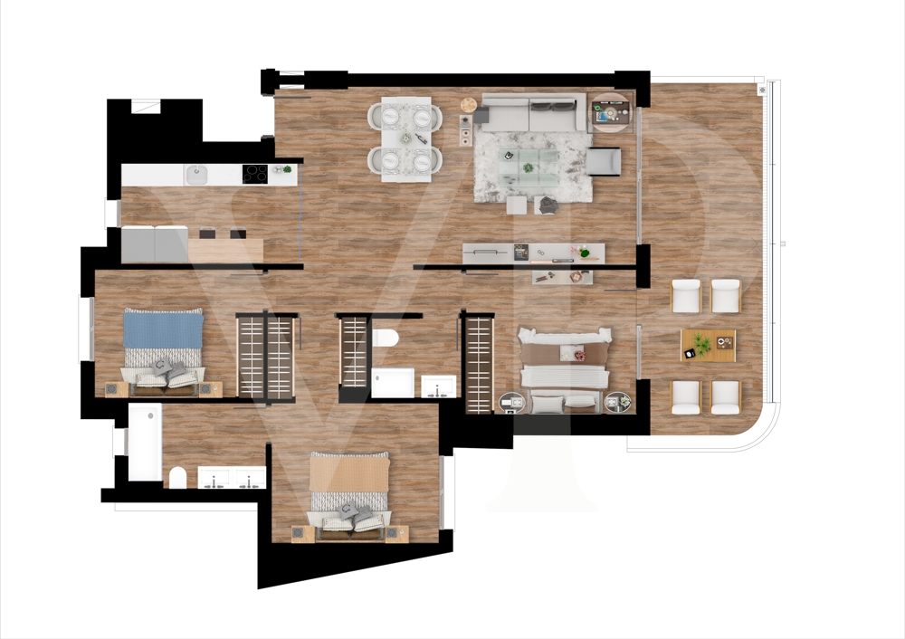 Plan_2_Pier_apartments_Sotogrande_3 ROOMS