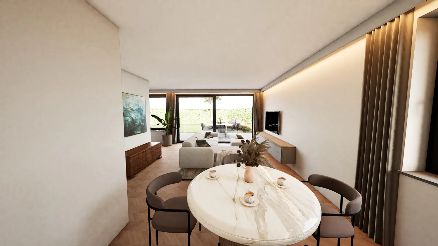 Weitere Ansicht des Essbereichs