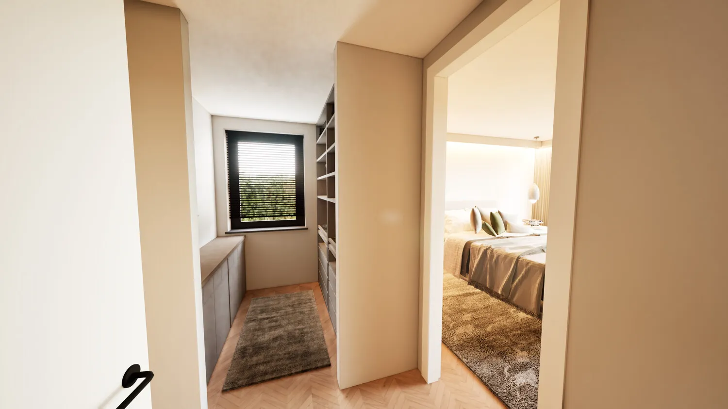 Ankleide und Schlafzimmer