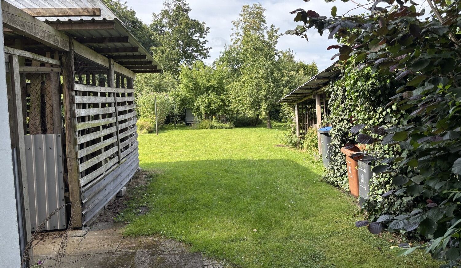 Seitlicher Blick in den Garten