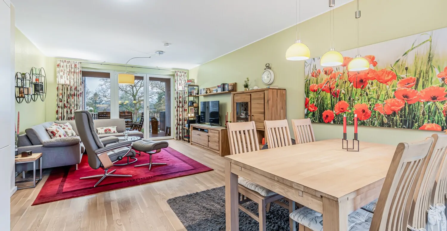 Blick in den Wohnbereich