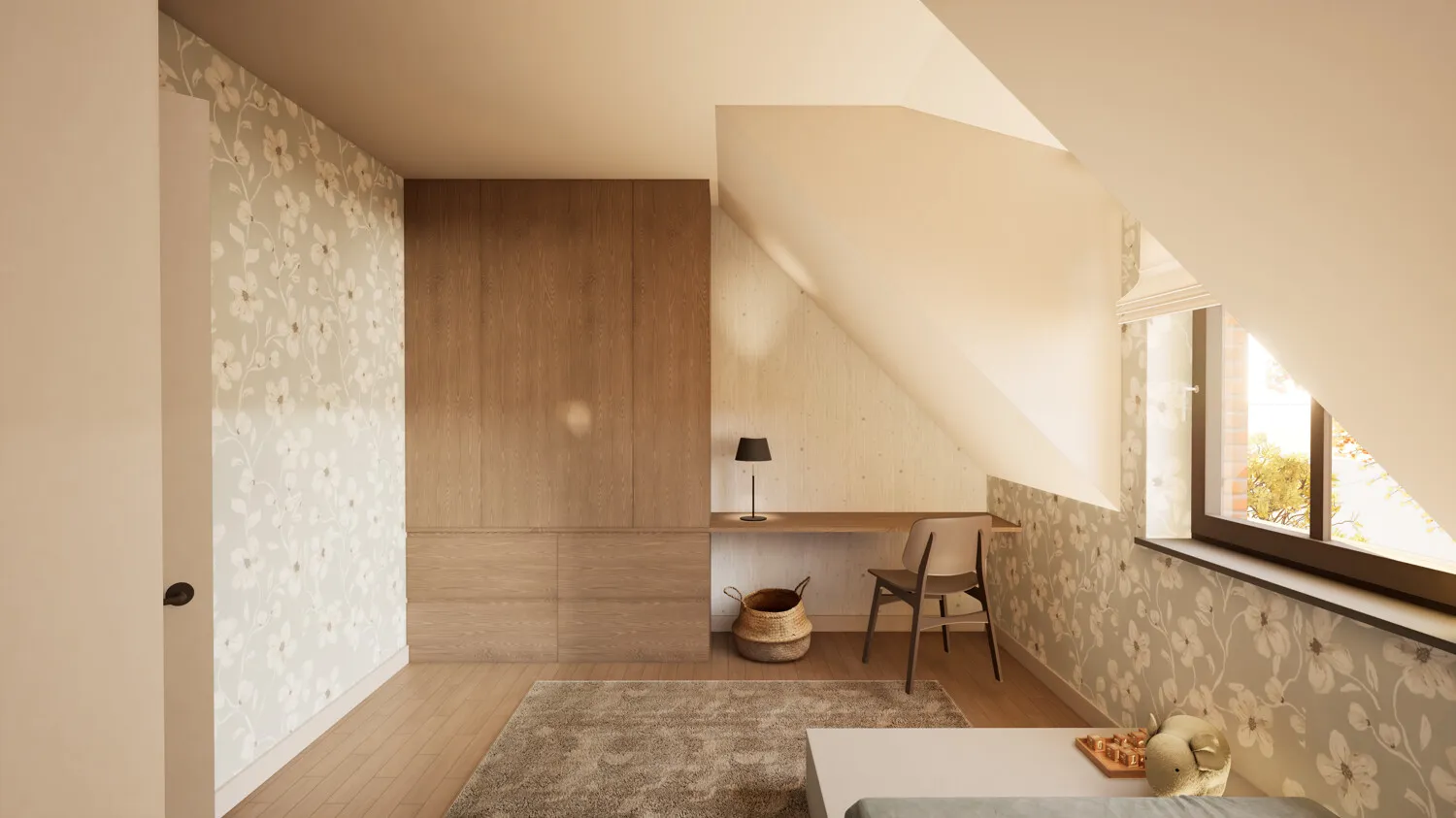 Modernes, Helles Zimmer im DG