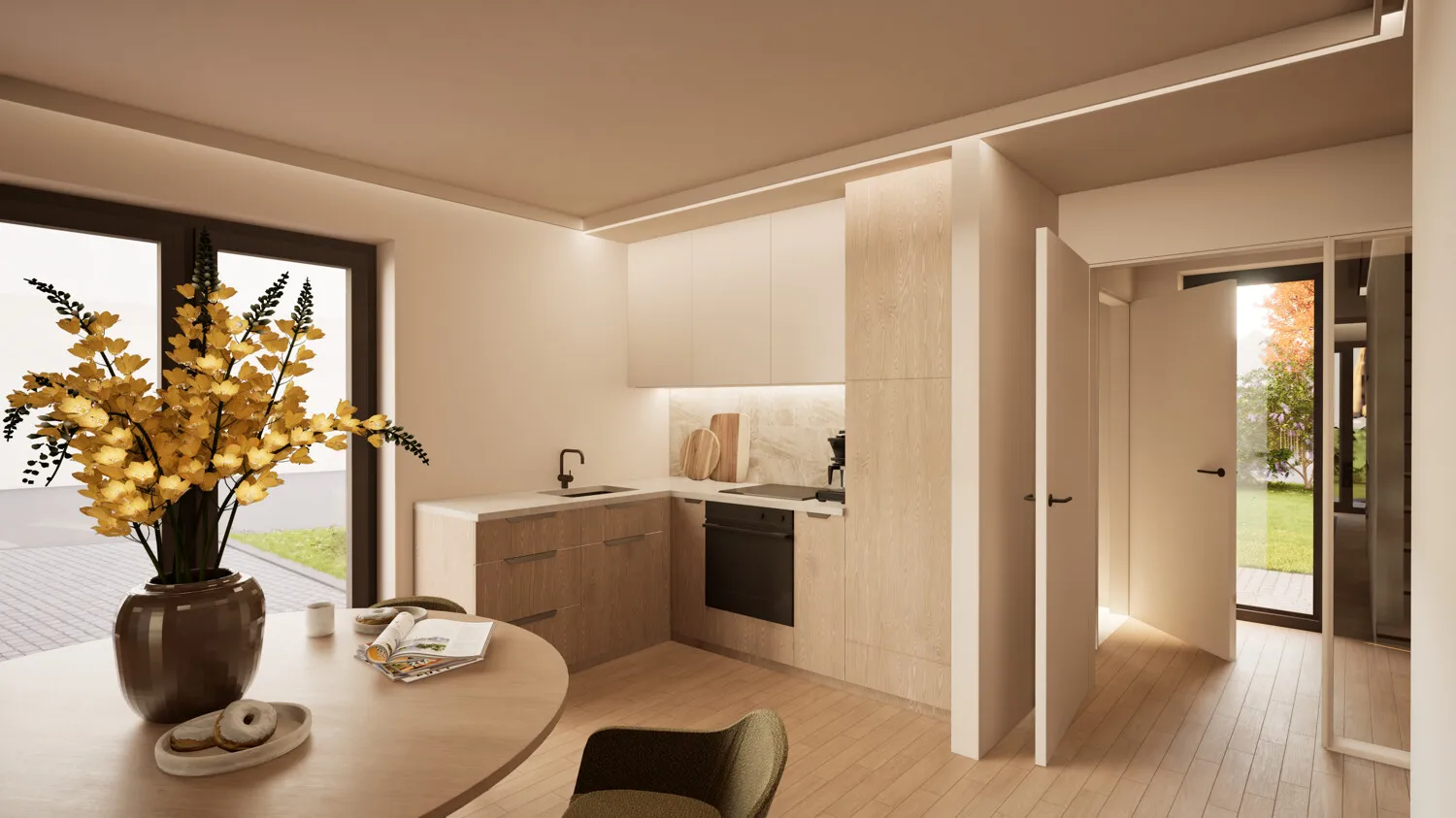 Offener Wohn- und Essbereich