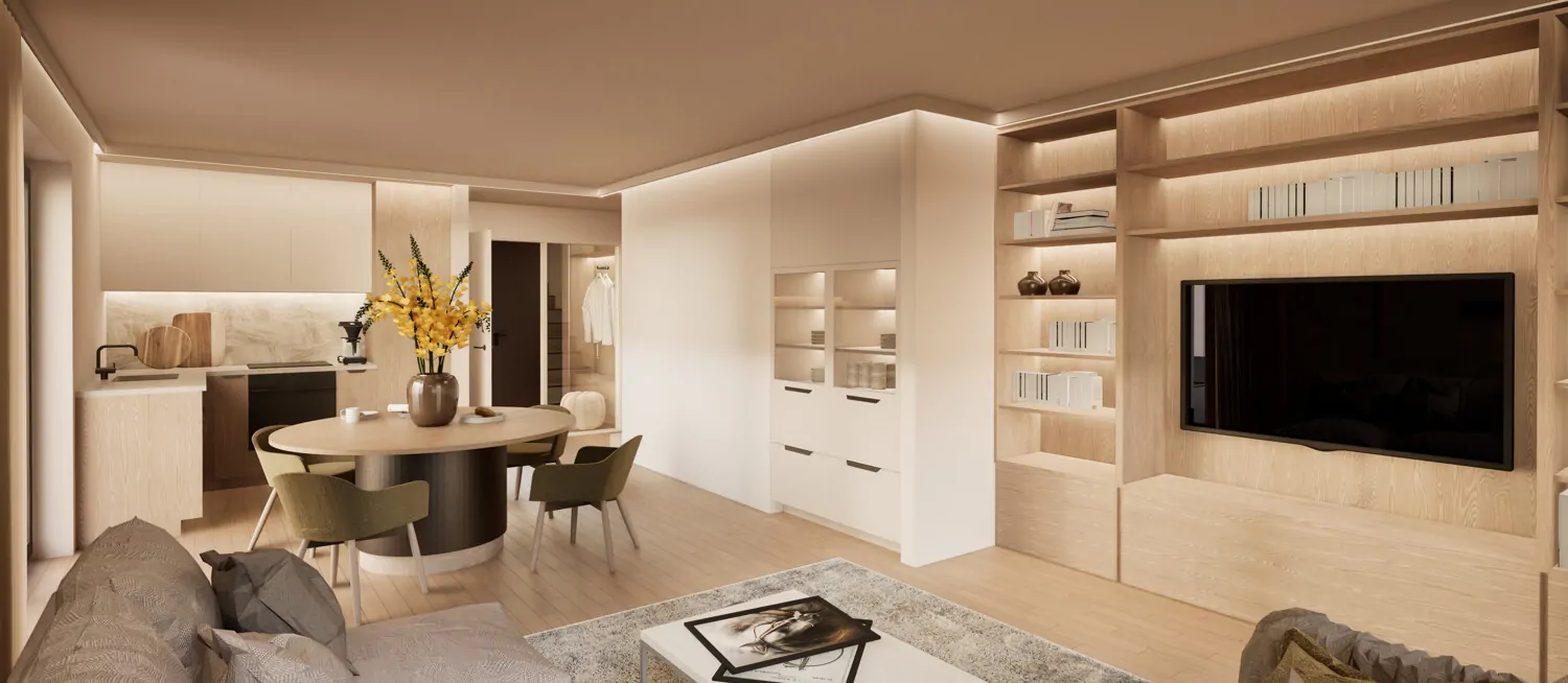 Offener Wohn- und Essbereich