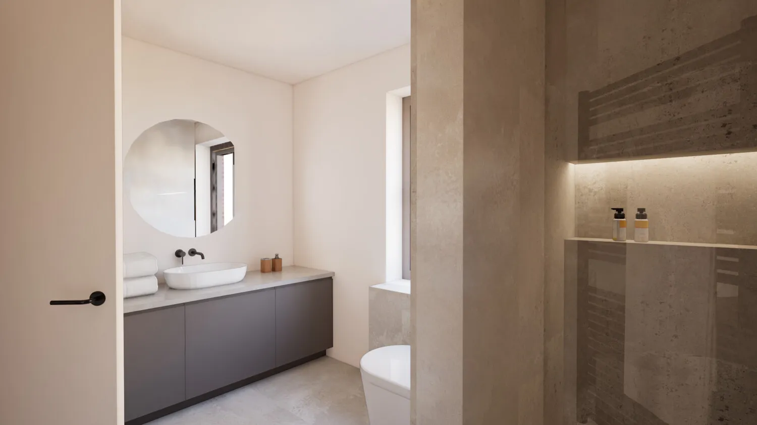 Blick ins Badezimmer