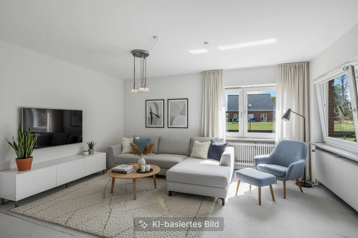 Wohnzimmer KI generiert