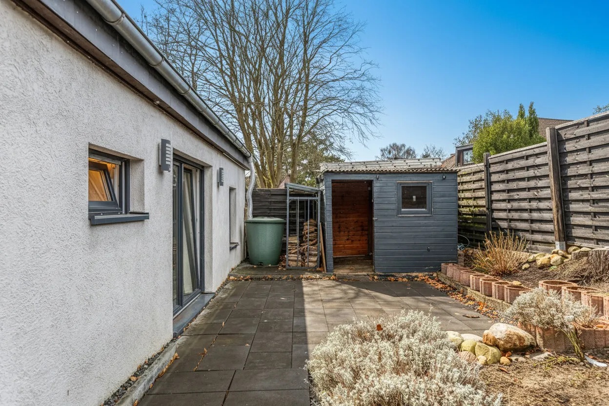 Blick aufs Gartenhaus