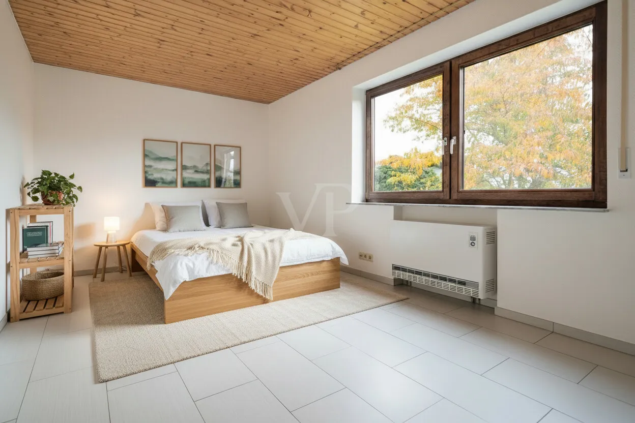 Erdgeschoss - Schlafzimmer - Illustration möbliert