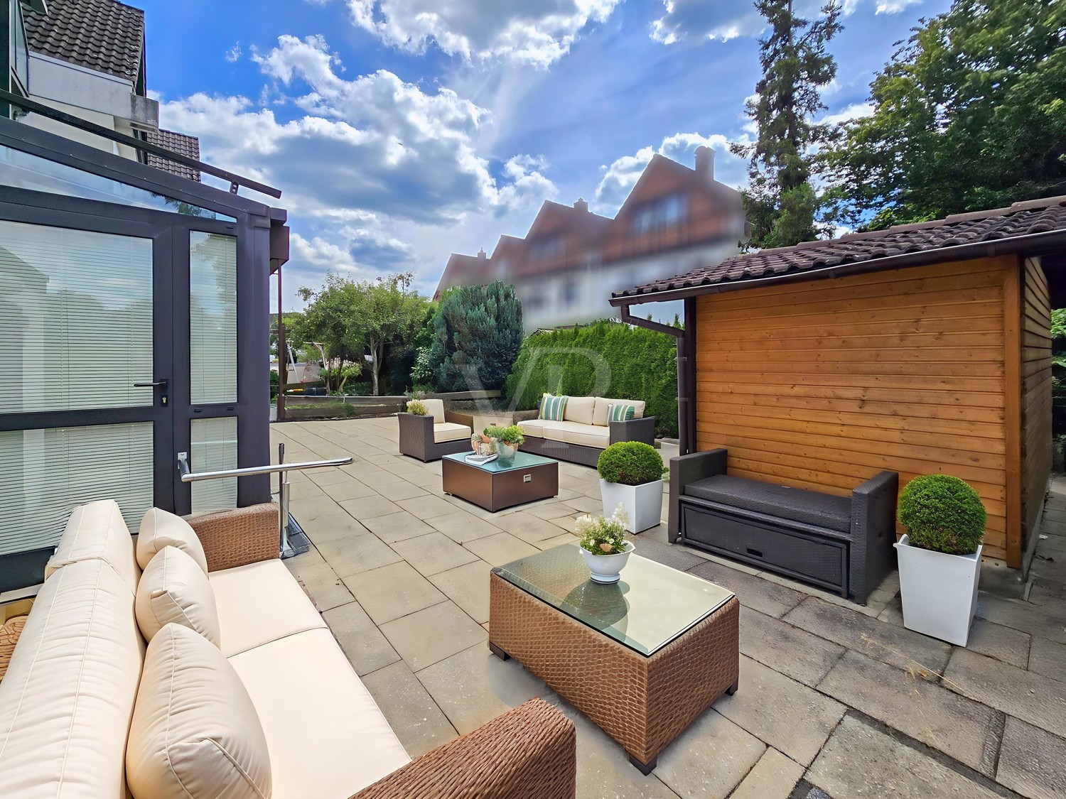 Terrasse - Illustration mit Möbel