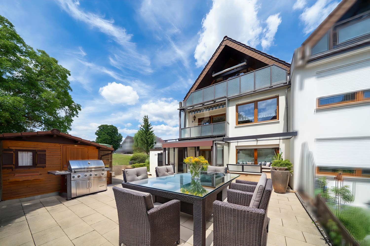 Terrasse - Illustration mit Möbel