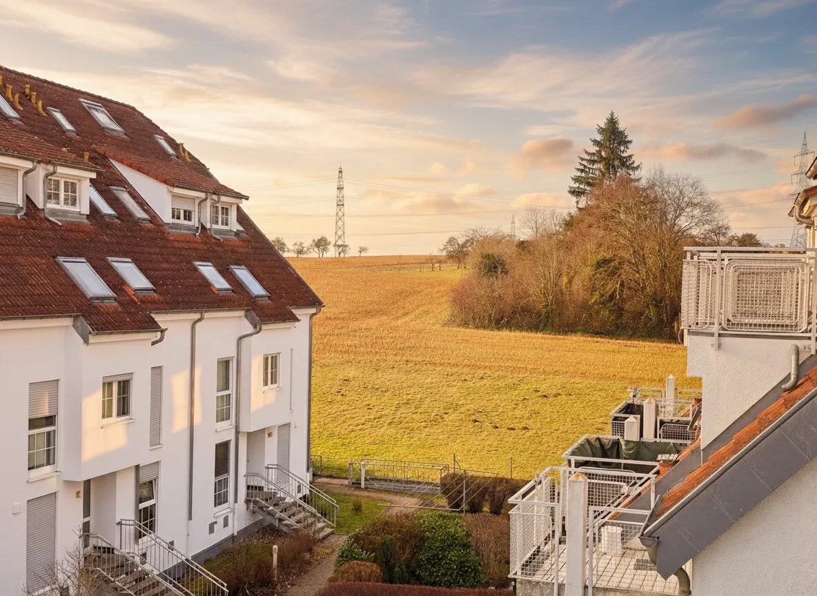 Ausblick Süd-Balkon - Sonnenuntergang
