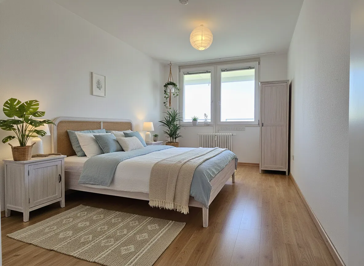 Schlafzimmer - KI generiertes Bild nach Renovierung