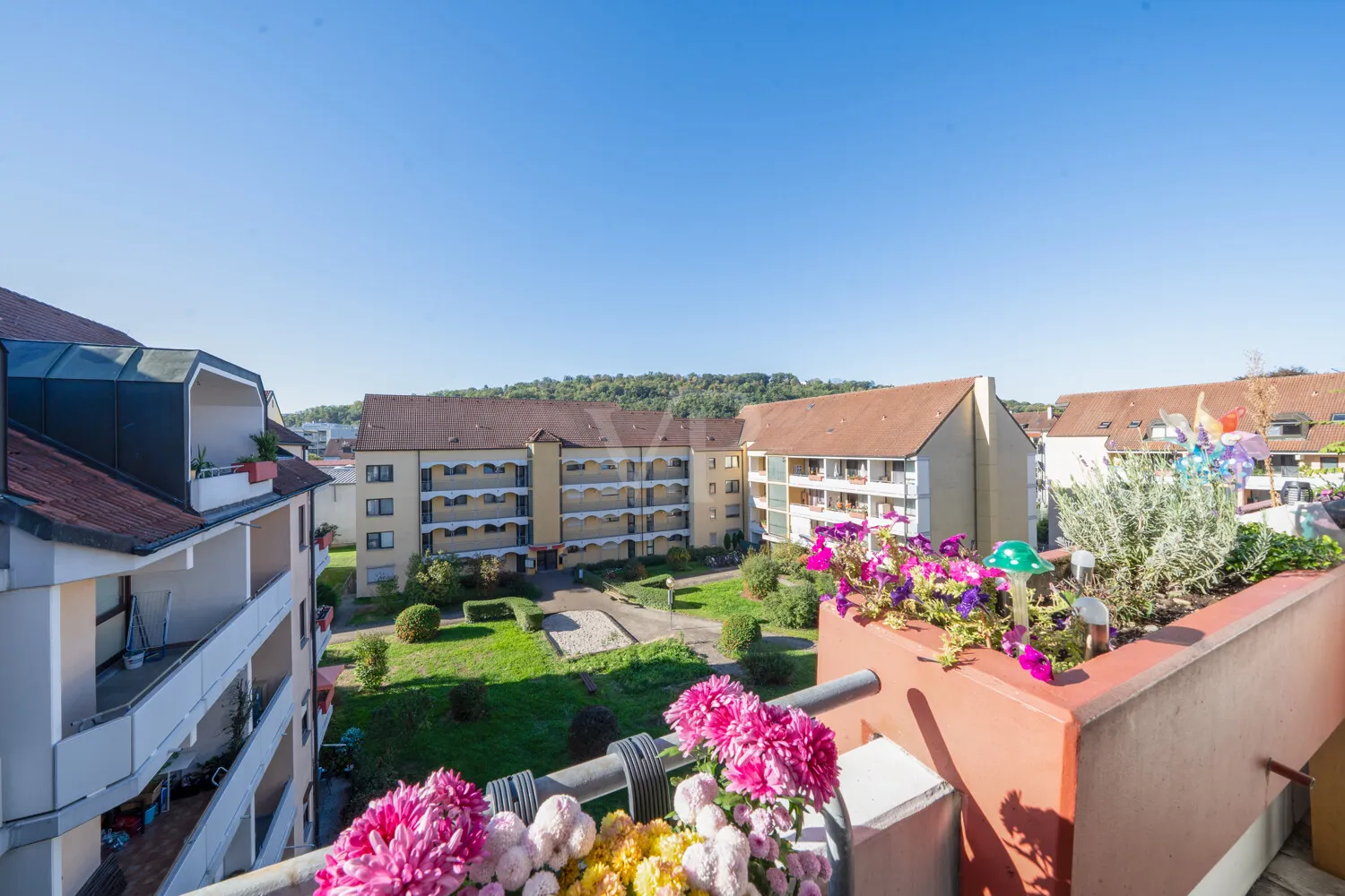 Ausblick vom Balkon