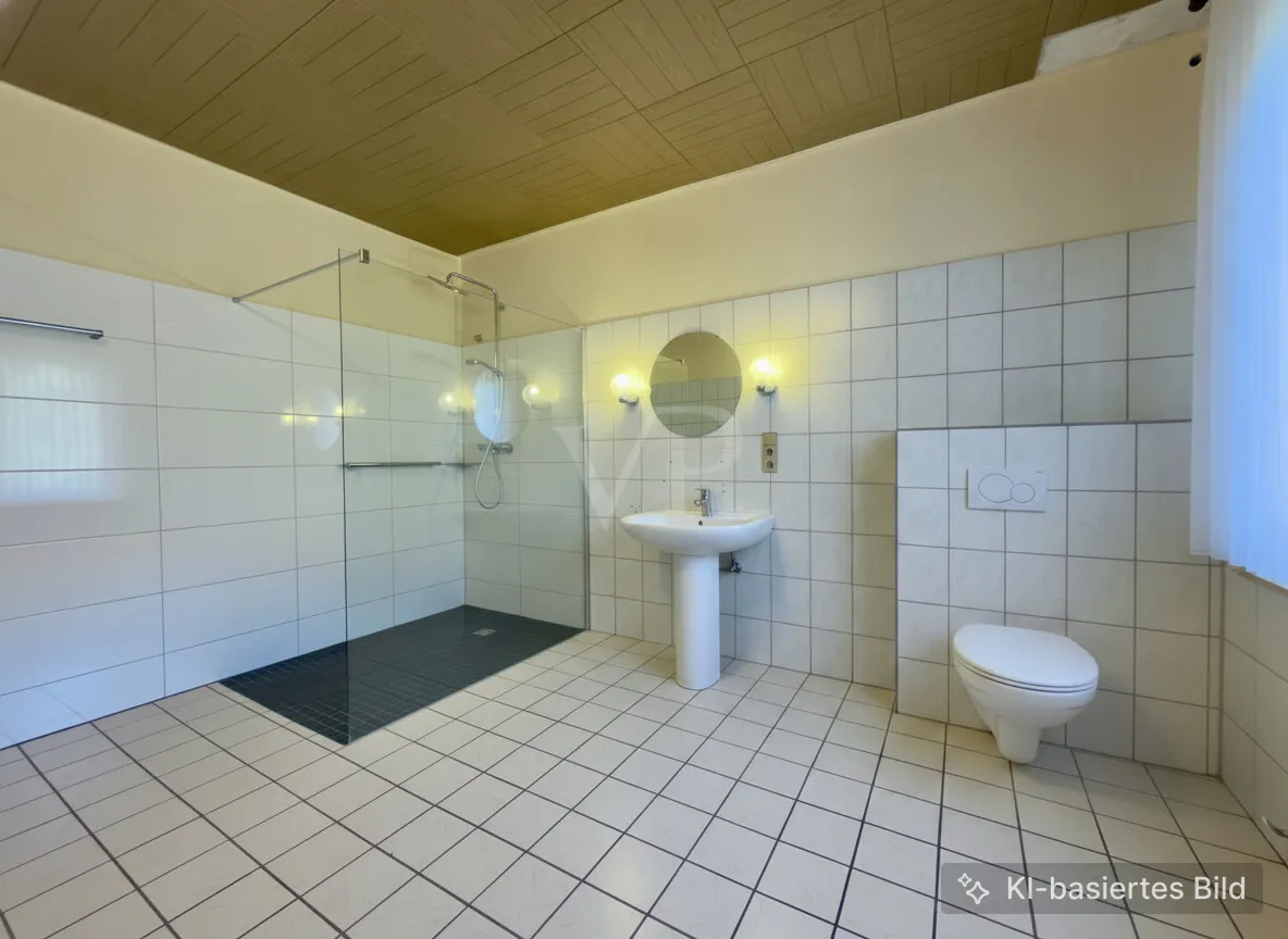 Badezimmer mit bodengleicher Dusche EG Neu