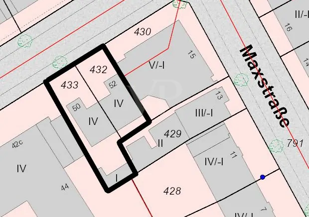 Flurkartenausschnit markiert