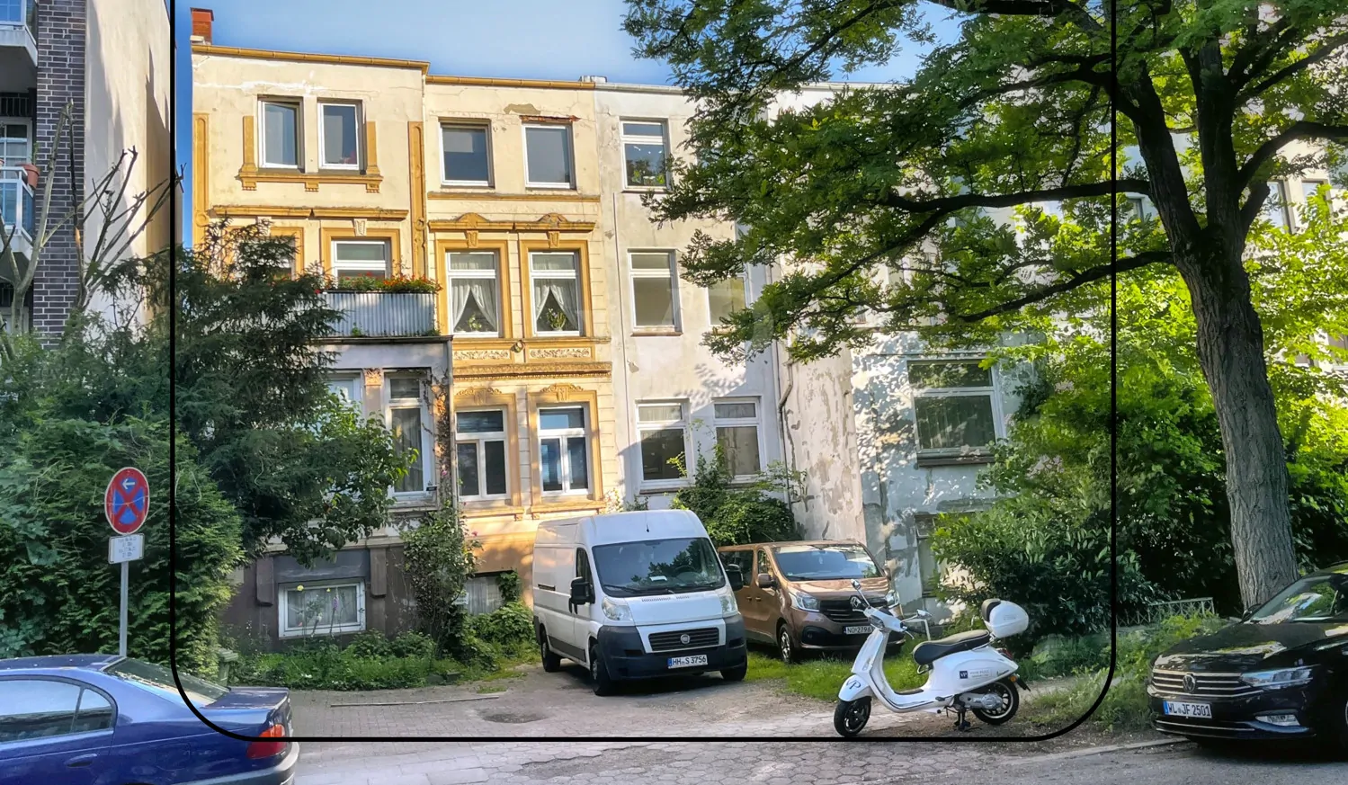 Gebäudefläche eingerahmt